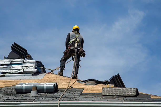 Professional Roofing technician working in Caledonia, NY